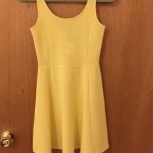 H&M Yellow Sleeveless Skater Dress